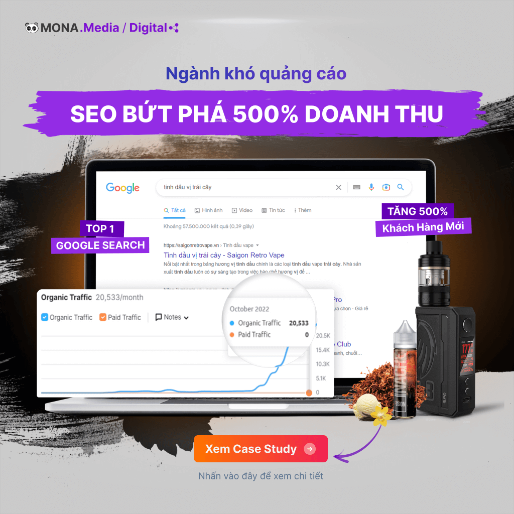 Case study SEO thành công cho thương hiệu Saigon Vape