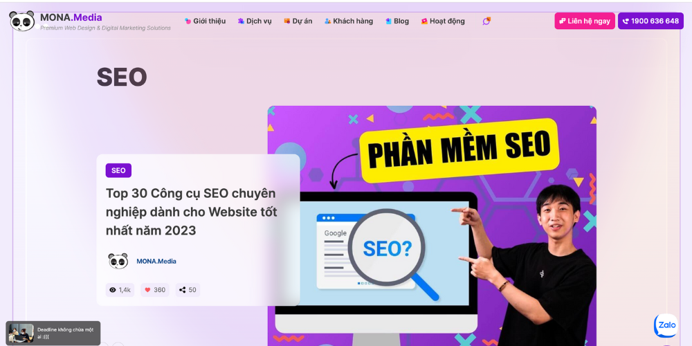 blog seo của mona media