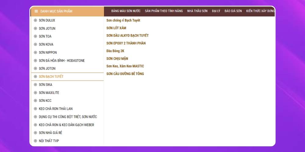 Làm web bán sơn với bộ lọc sản phẩm đầy đủ