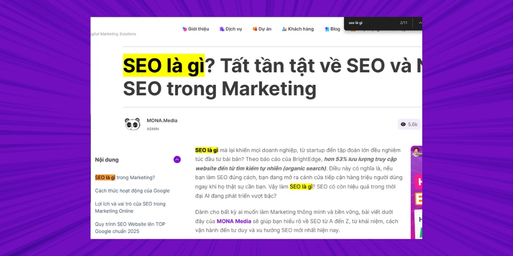 Chèn từ khóa hợp lý trong bài content SEO