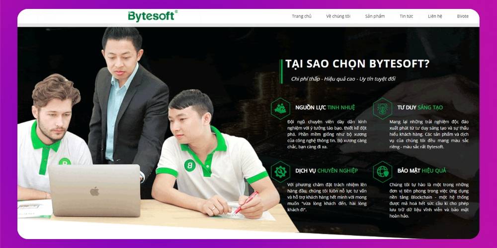 Bytesoft - một trong các công ty thiết kế website tại Hà Nội​ được tin tưởng nhất