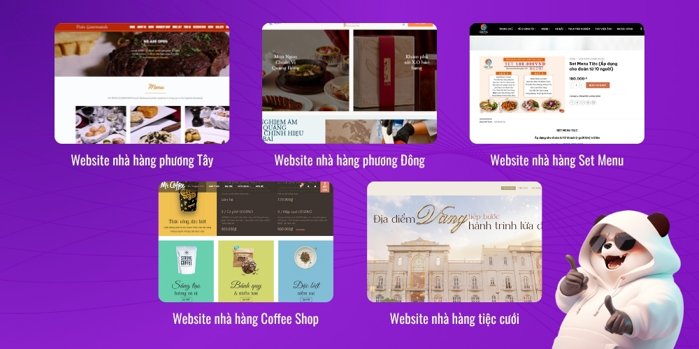 5 loại website nhà hàng phổ biến