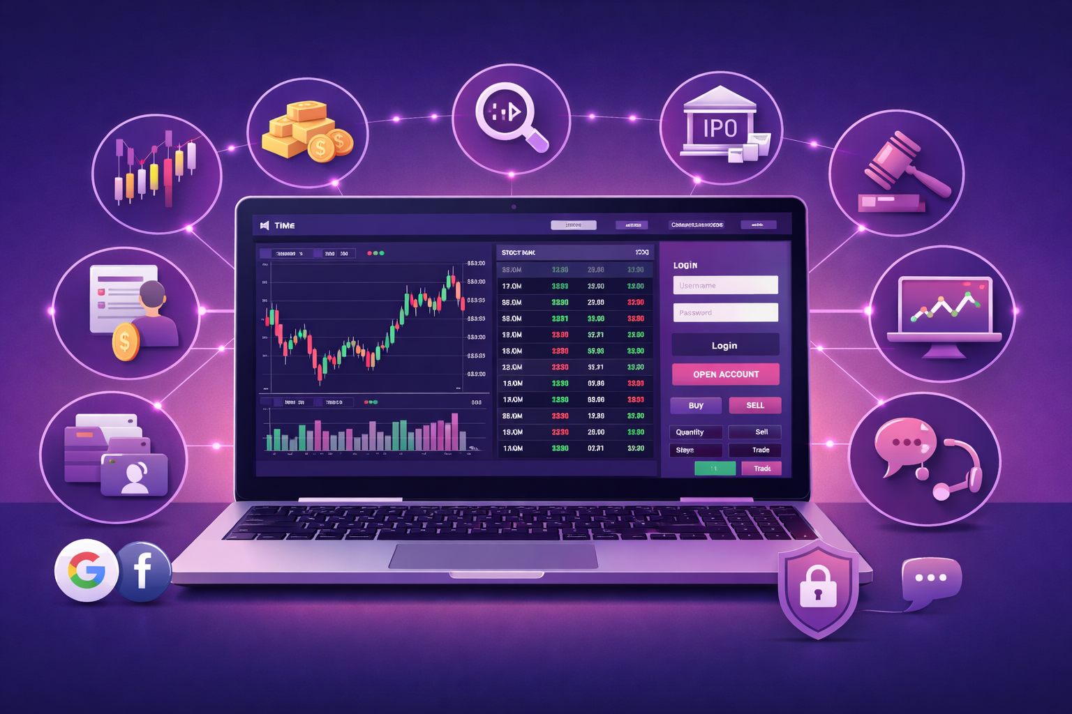 Những module nên tích hợp trên website chứng khoán