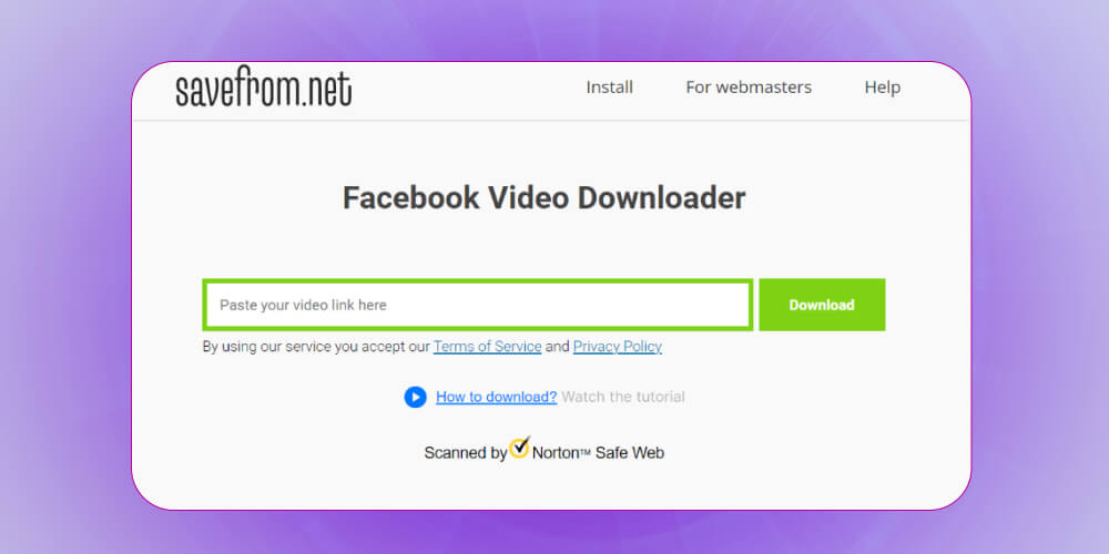 Download video YouTube bằng SaveFrom