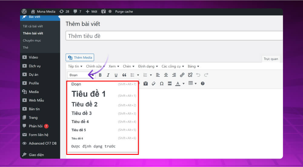 Cách tạo Article Heading bài viết chuẩn SEO