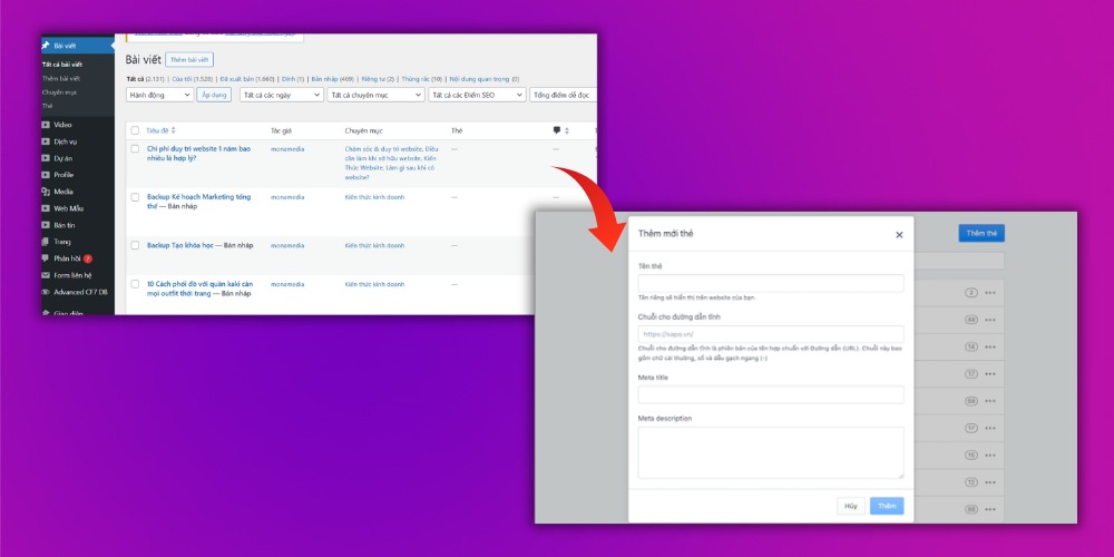 Hướng dẫn cách tạo thẻ tag trên website