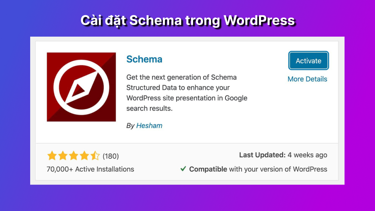 Cài đặt Schema trong WordPress