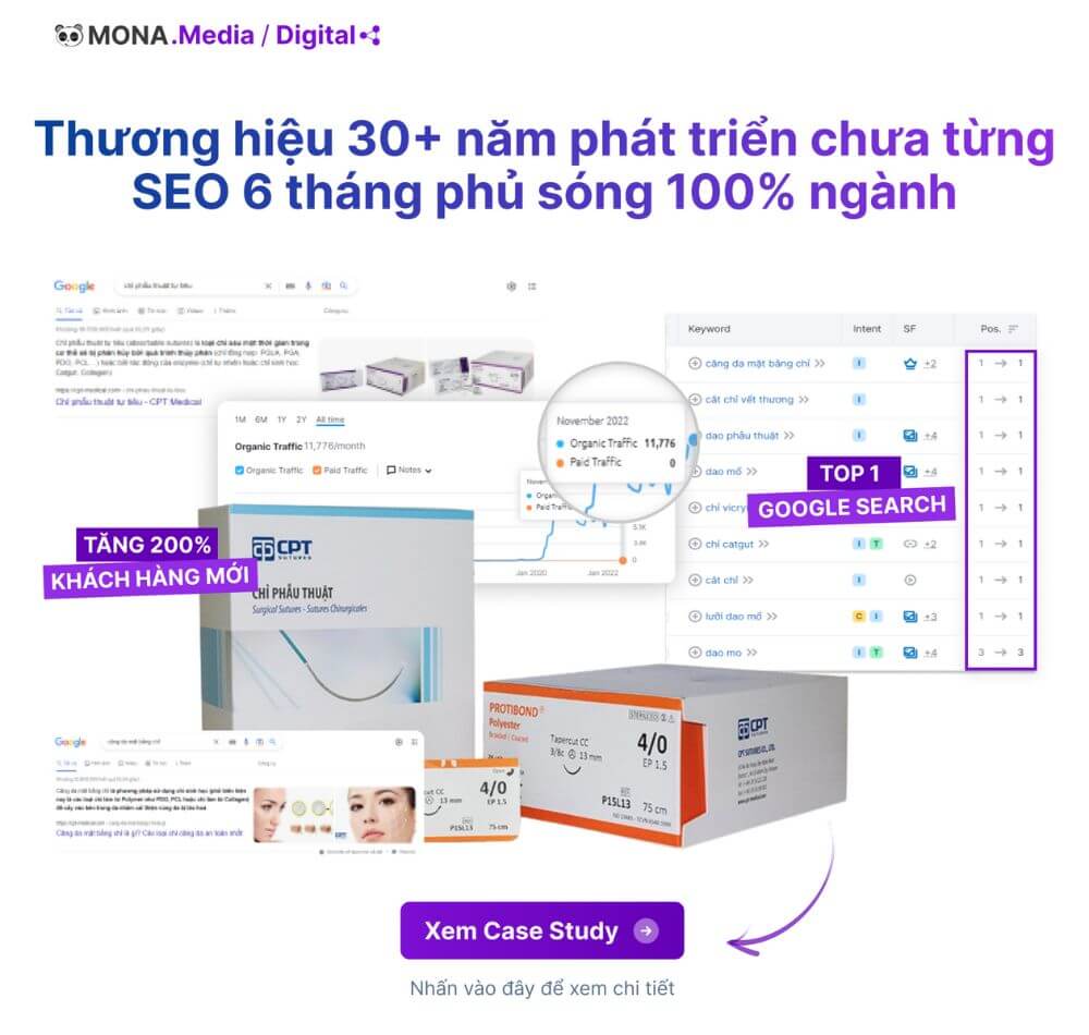 Case seo chỉ phẩu thuật CPT Medical