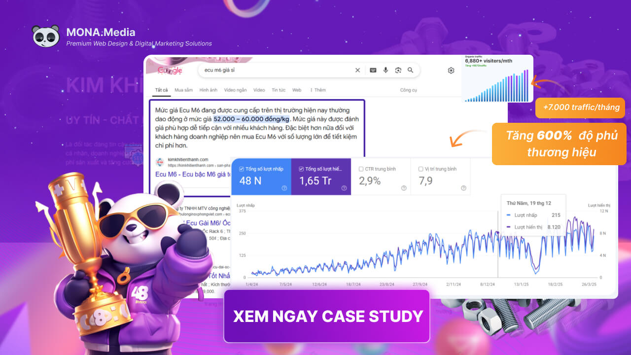 Khám phá ngay case study dịch vụ SEO tại MONA case study giữa MONA & kim khí tiến thành