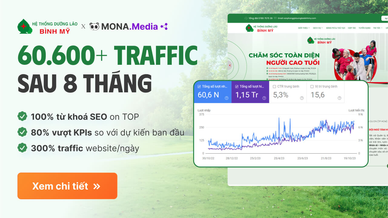 Khám phá ngay case study SEO tổng thể case study SEO MONA