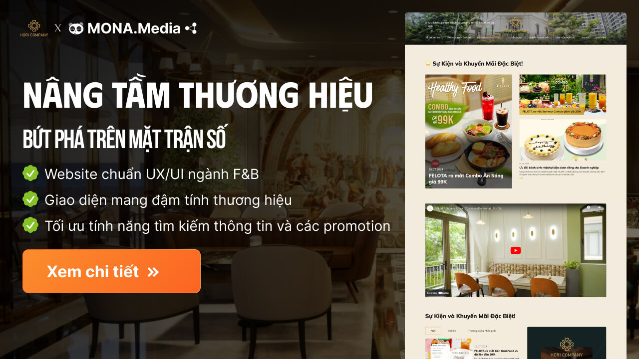 case web nhà hàng