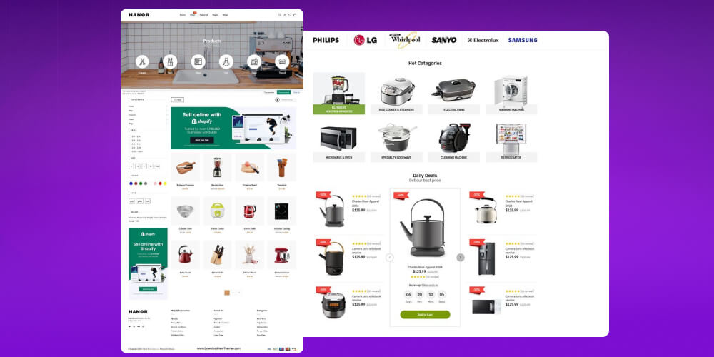 chức năng website bán đồ gia dụng