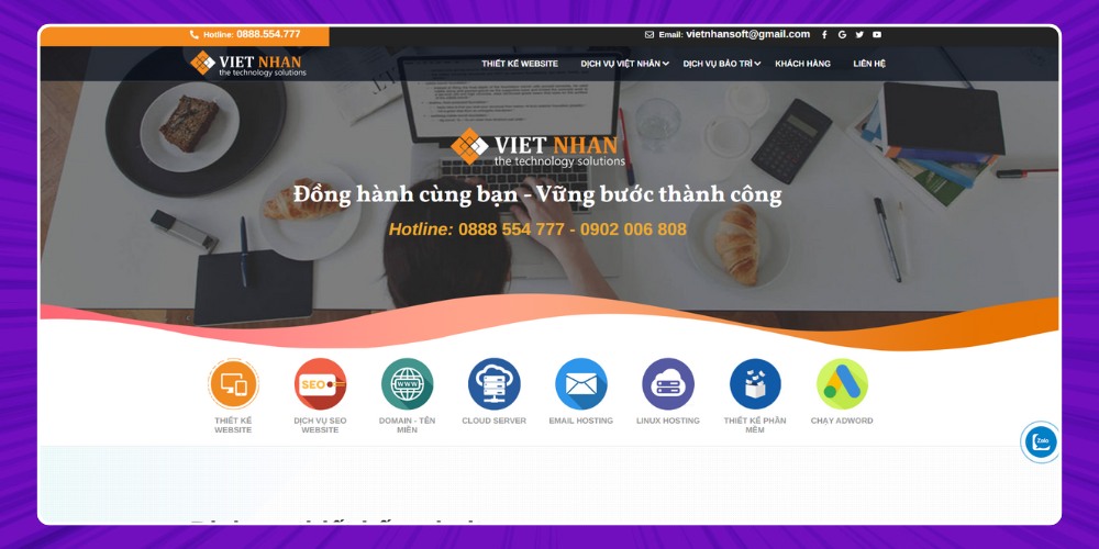 Công ty thiết kế website tại An Giang Việt Nhân