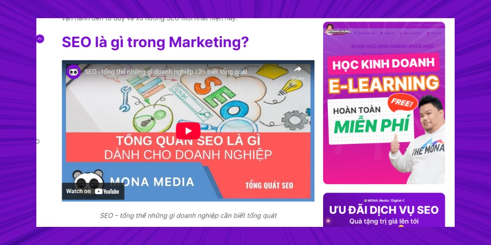 SEO Content dạng video