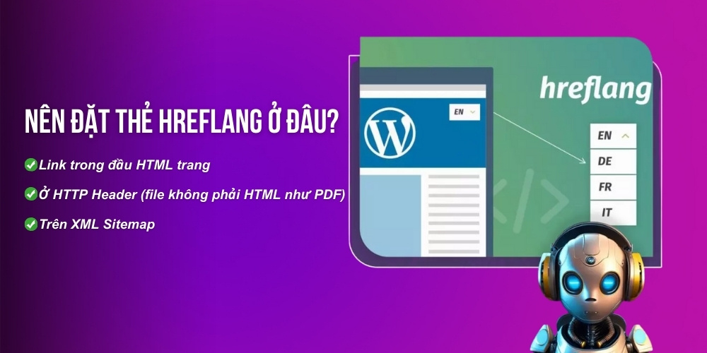Các vị trí nên đặt Hreflang Tags