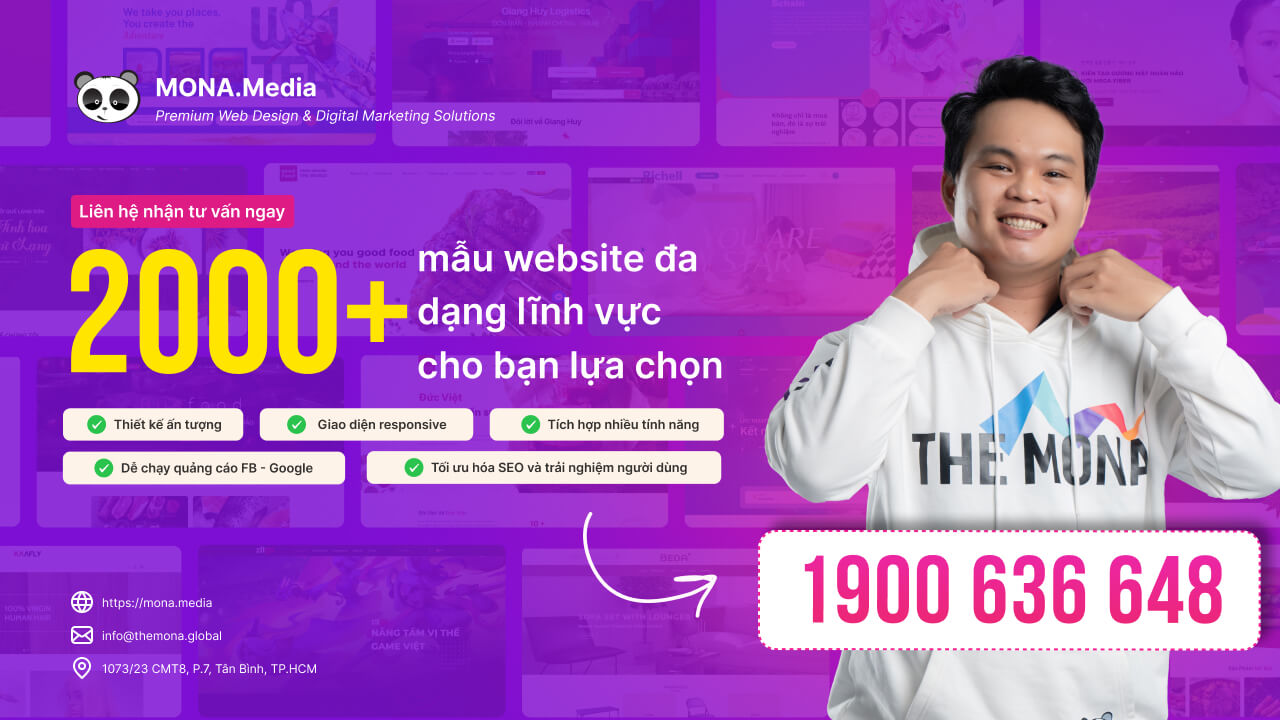 Dịch vụ thiết kế website tại MONA Media