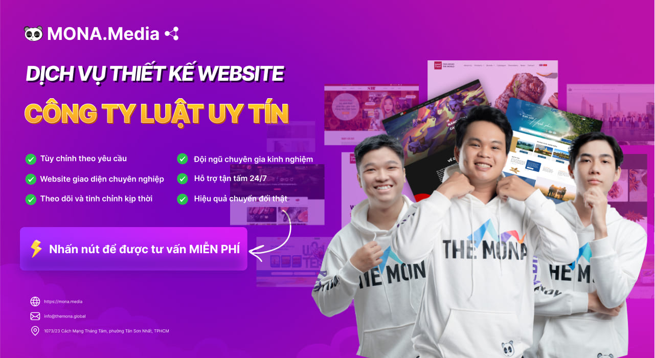 Liên hệ tư vấn dịch vụ thiết kế website công ty luật tại MONA