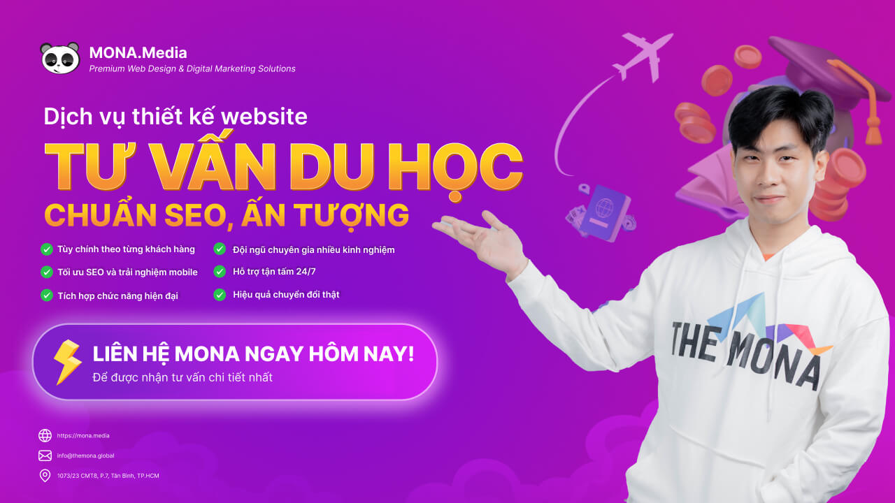 Dịch vụ thiết kế website du học