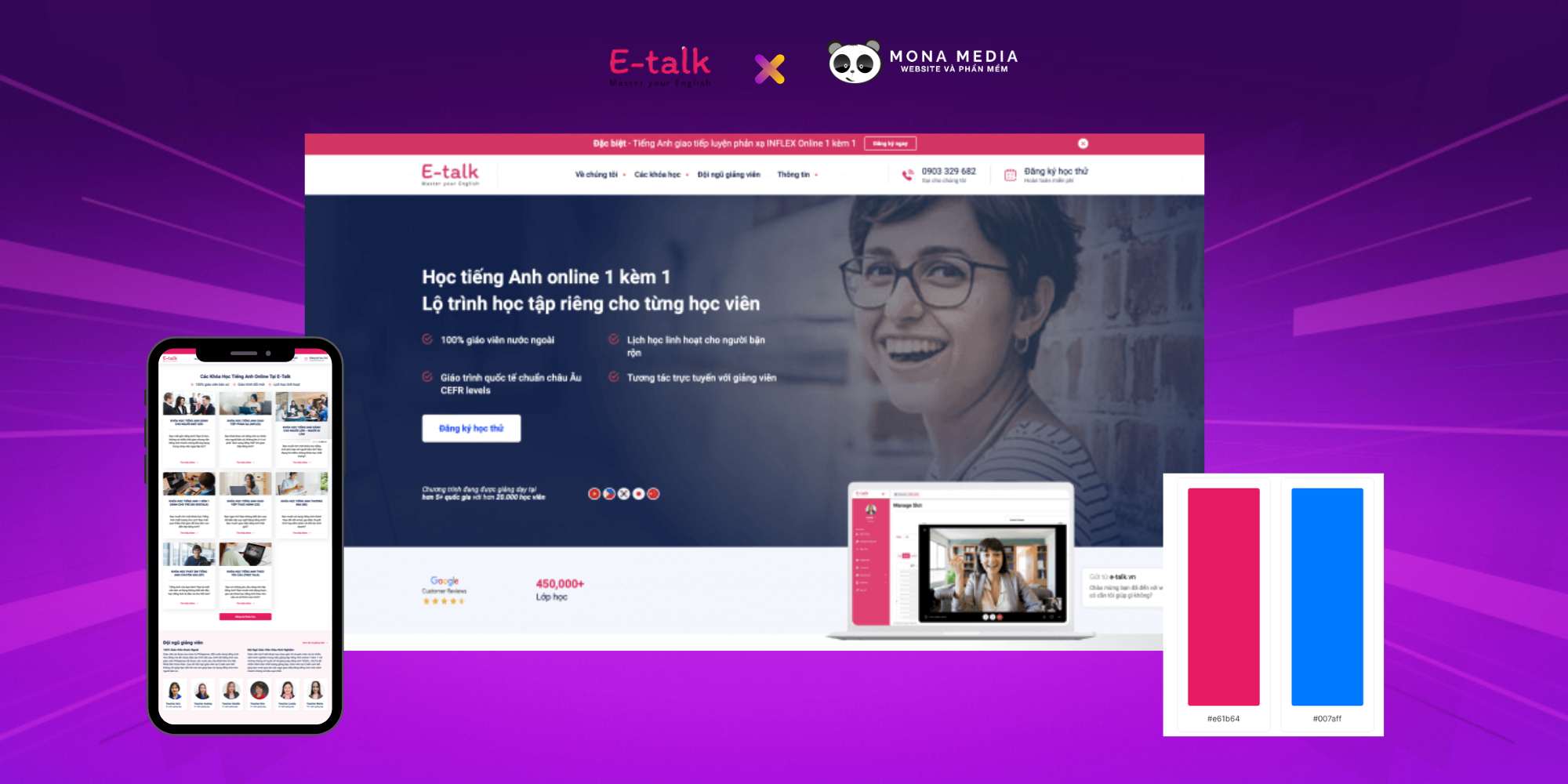 Dự án thiết kế website trung tâm Anh ngữ E-Talk Dự án thiết kế website trung tâm Anh ngữ E-Talk