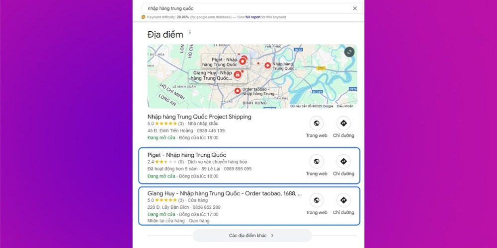 Dự án đăng ký, SEO Google Map thành công Dự án đăng ký, SEO Google Map thành công