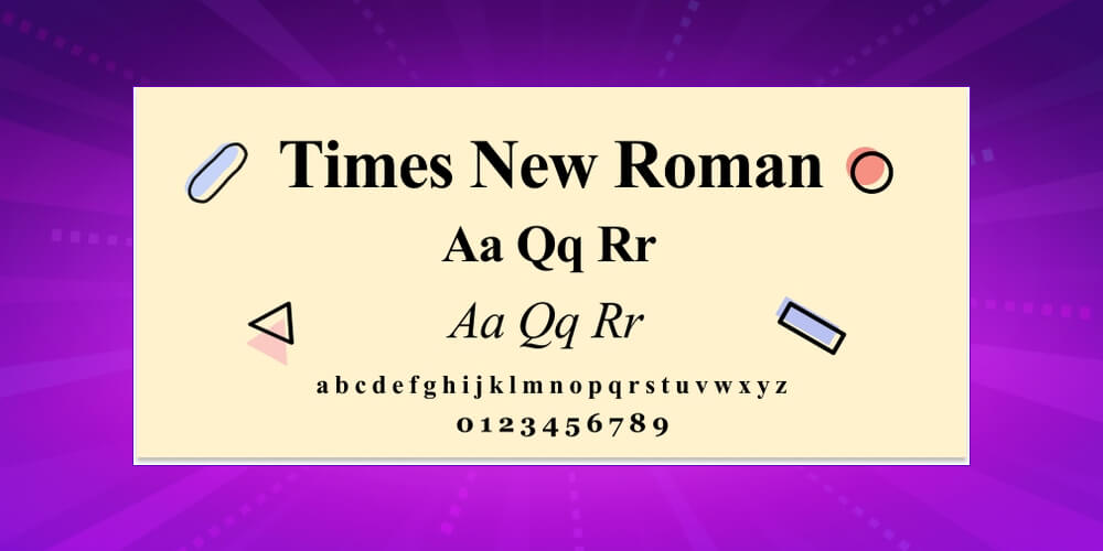 Phông chữ Times New Roman cho website