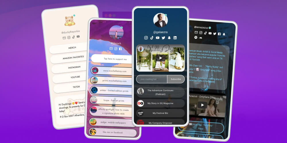 Gắn link vào phần tiểu sử