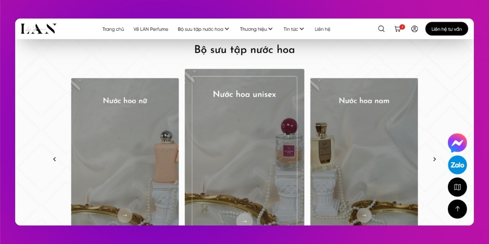 Thiểt kế giao diện website sang trọng