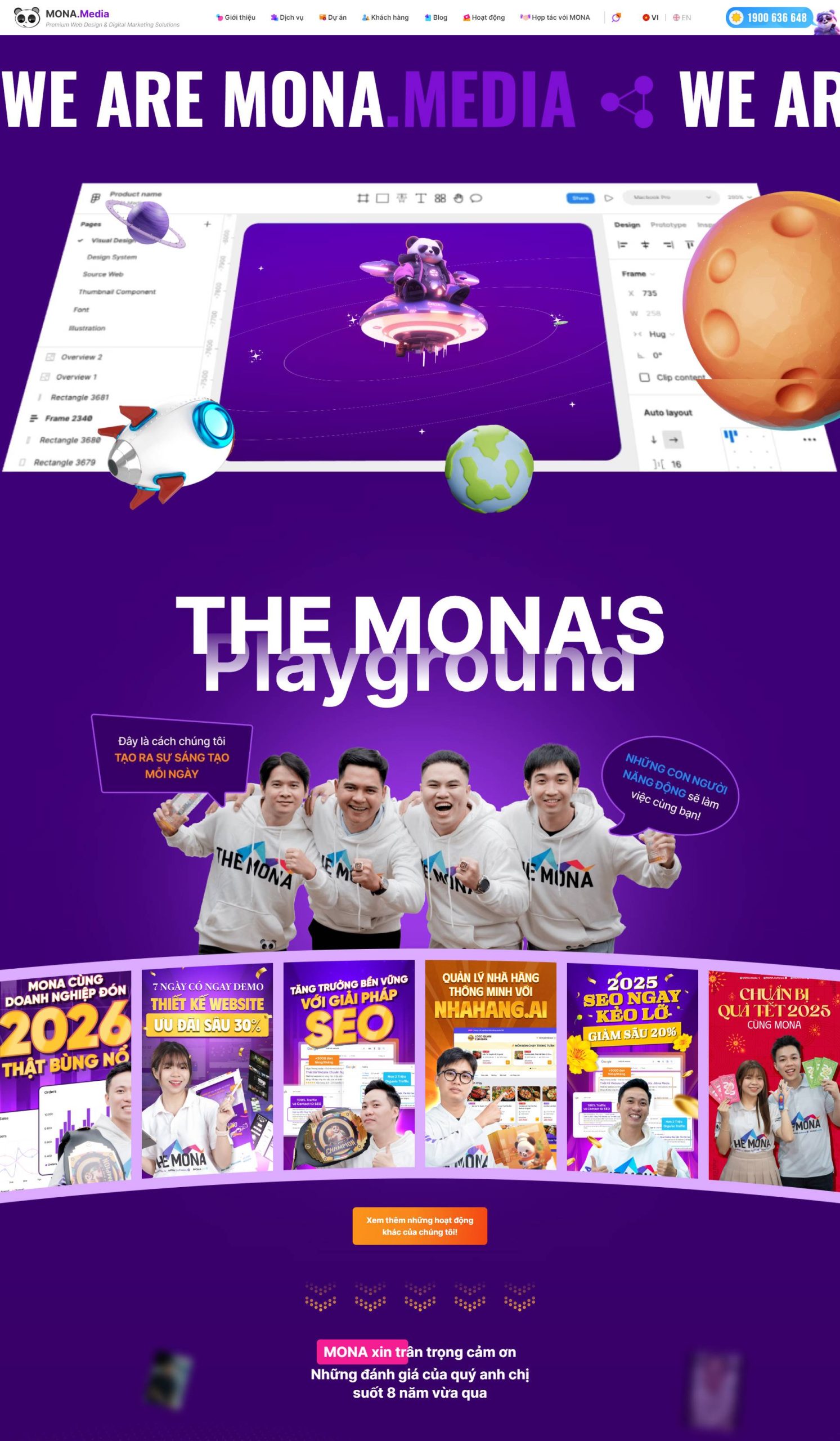 Thiết kế website công ty quảng cáo với giao diện ấn tượng