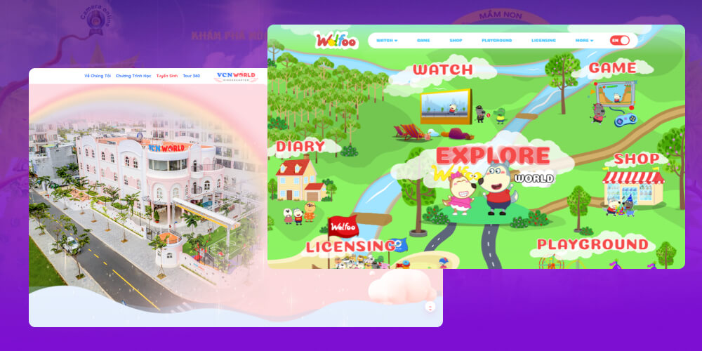 Giao diện website nhà trẻ đẹp