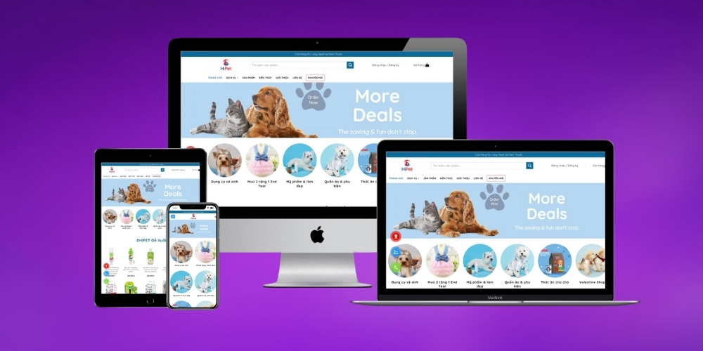 Đảm bảo website thú cưng tối ưu hiển thị trên mọi thiết bị