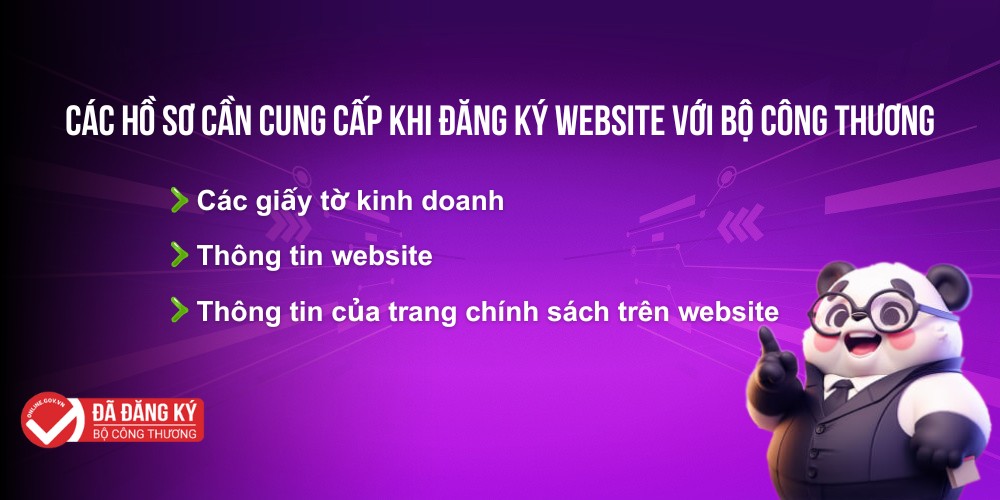 Hồ sơ cần hoàn thành khi đăng ký web với Bộ Công Thương