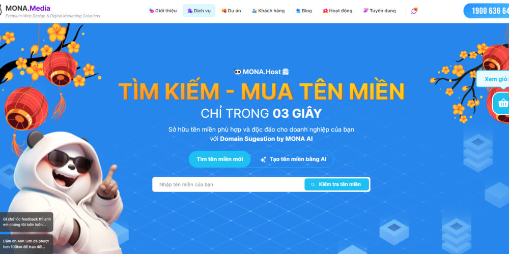 Đăng ký tên miền tại MONA