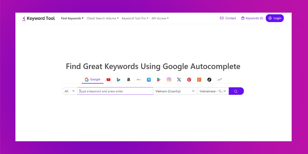 Tìm hiểu Keywordtool.io là gì