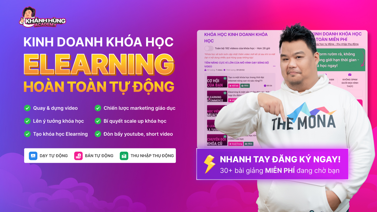 Khóa học kinh doanh khóa học Elearning tại Khánh Hùng Academy