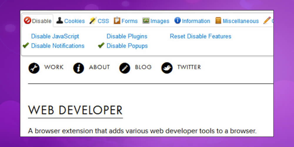 Kiểm tra Header Tags bằng Web Developer