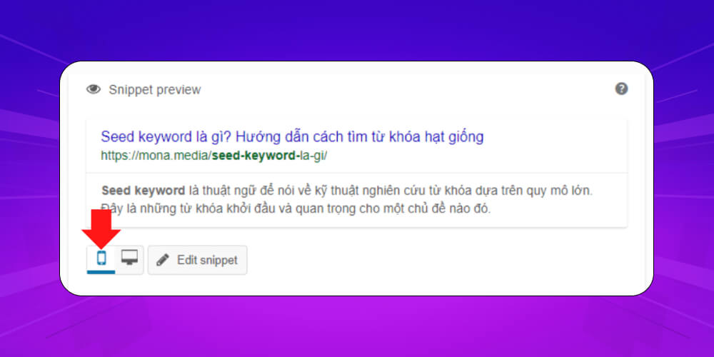 Chú ý khi hiển thị thẻ mô tả tìm kiếm trên thiết bị di động