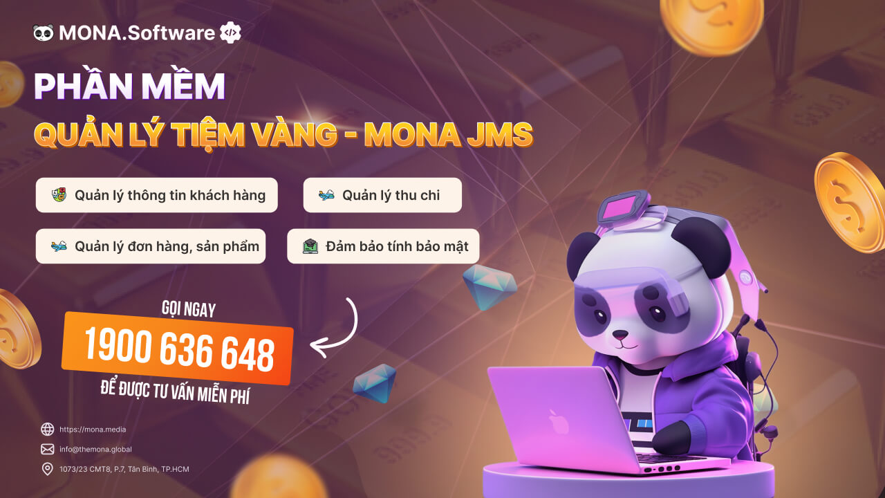 Phần mềm quản lý tiệm vàng MONA JMS