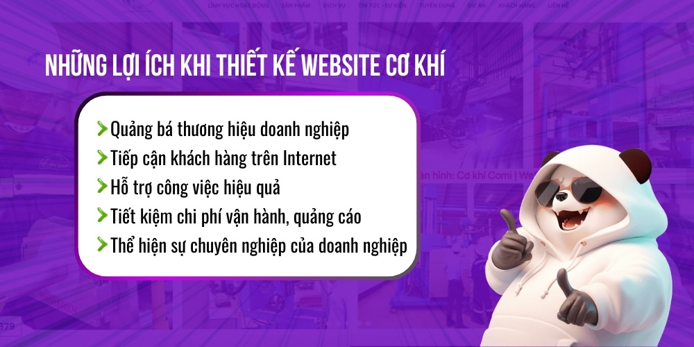 Lợi ích khi thiết kế web cơ khí
