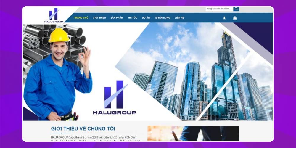 Thiết kế website bán sắt thép chuyên nghiệp thể hiện được sự uy tín của doanh nghiệp