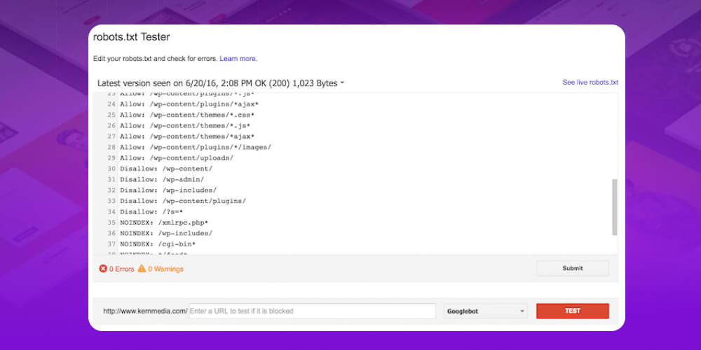 Lỗi tệp robots.txt