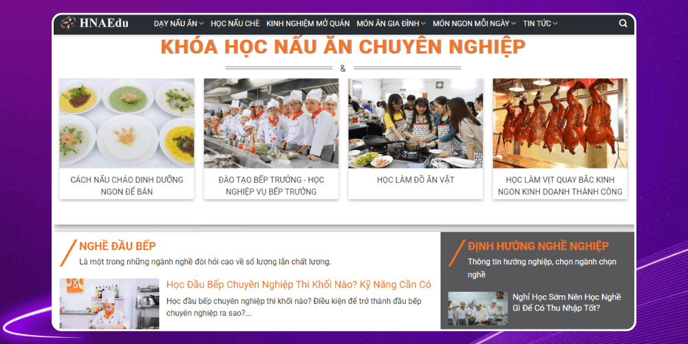 Một vài lưu ý để thiết kế website dạy nấu ăn chuyên nghiệp