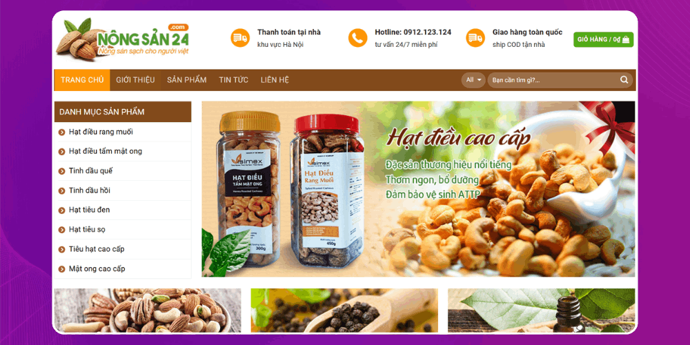 Lý do cần thiết kế website bán hàng nông sản