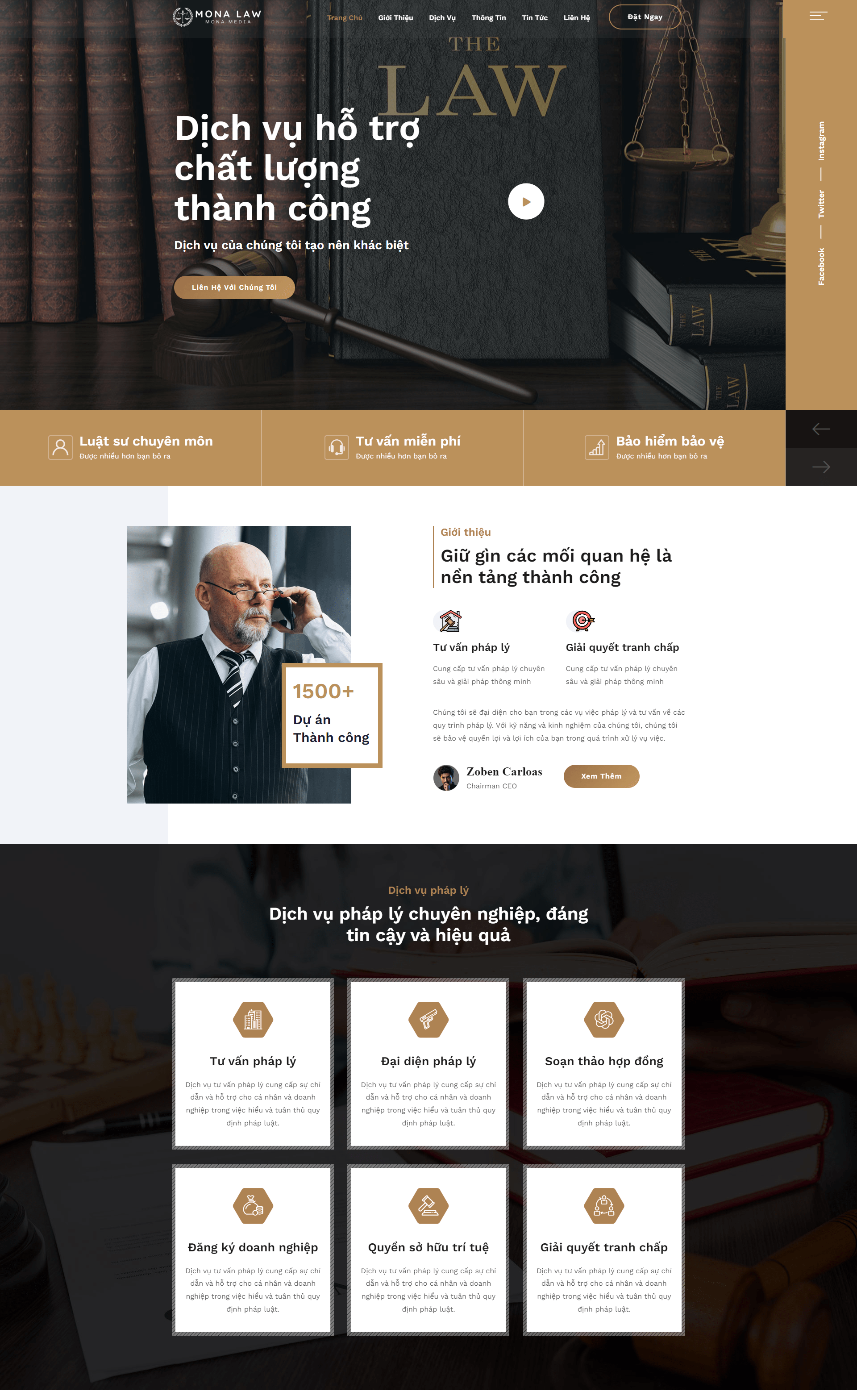 Mẫu thiết kế web văn phòng luật 2 Mẫu thiết kế web văn phòng luật 2