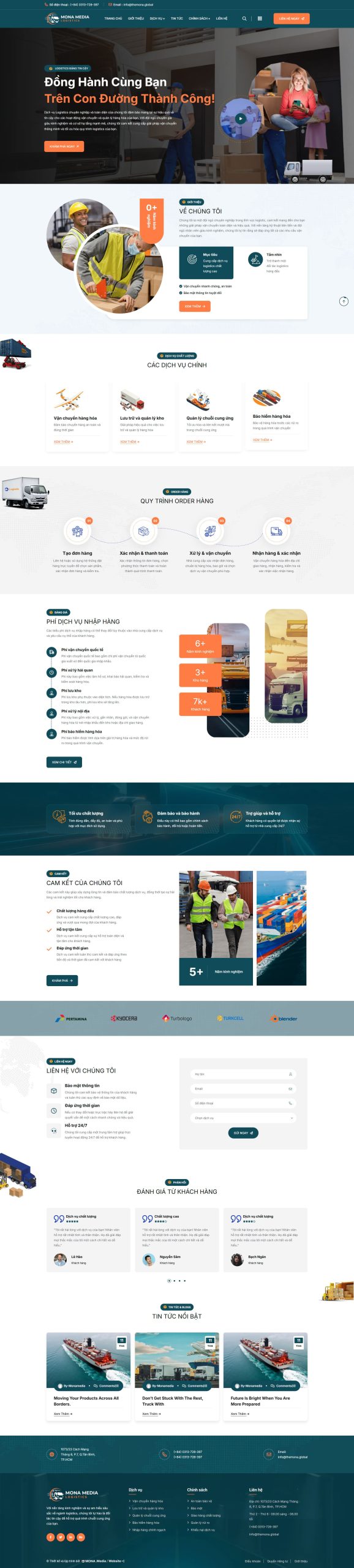 Mẫu website logistics chuyên nghiệp