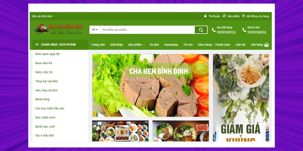 Mở rộng cơ hội kinh doanh khi thiết kế web bán đặc sản