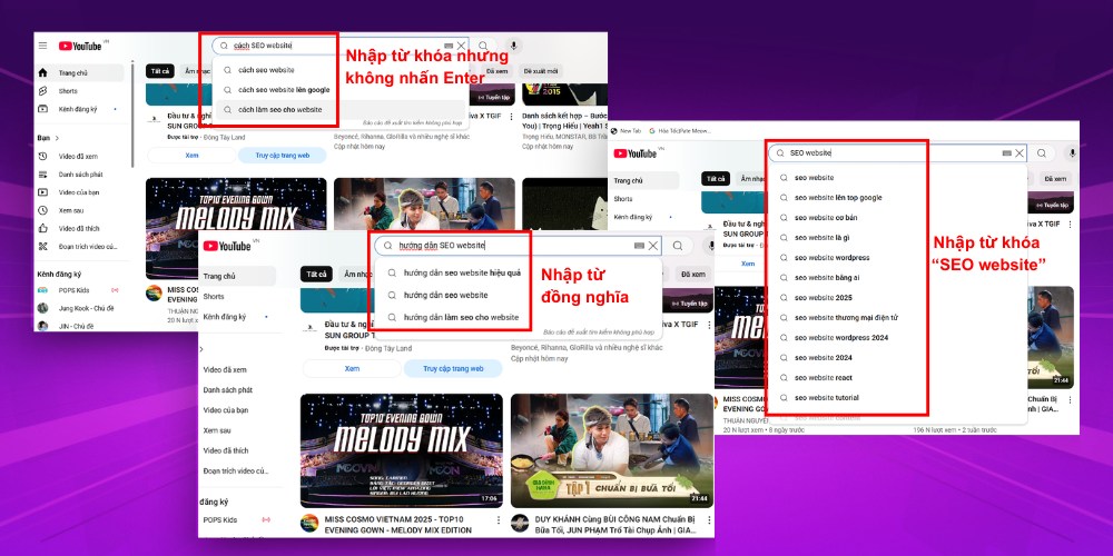 Nghiên cứu từ khóa dựa trên gợi ý Youtube để tối ưu SEO Youtube Nghiên cứu từ khóa dựa trên gợi ý Youtube để tối ưu SEO Youtube