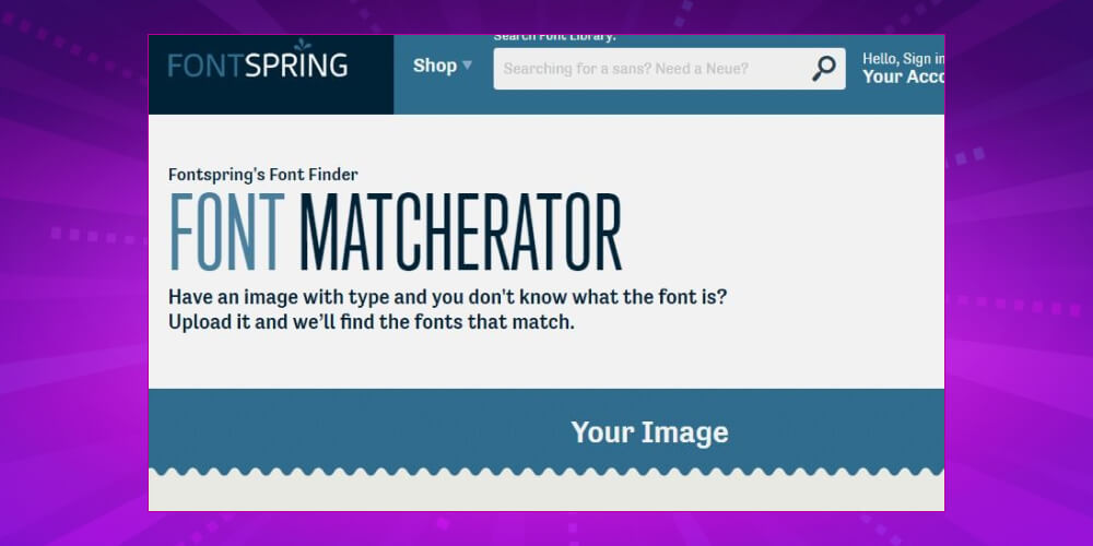 Cách lấy font chữ trong ảnh bằng Fontspring Matcherator