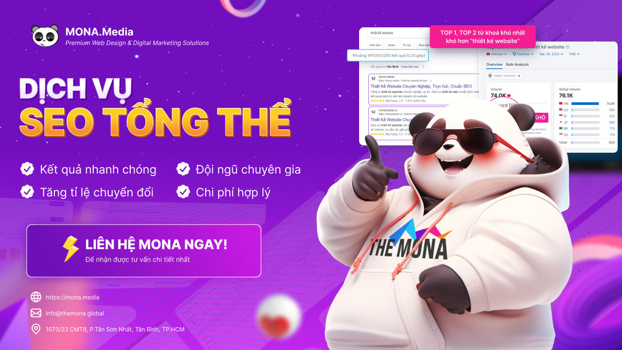 Liên hệ ngay để MONA tư vấn miễn phí cho bạn nhận làm SEO web