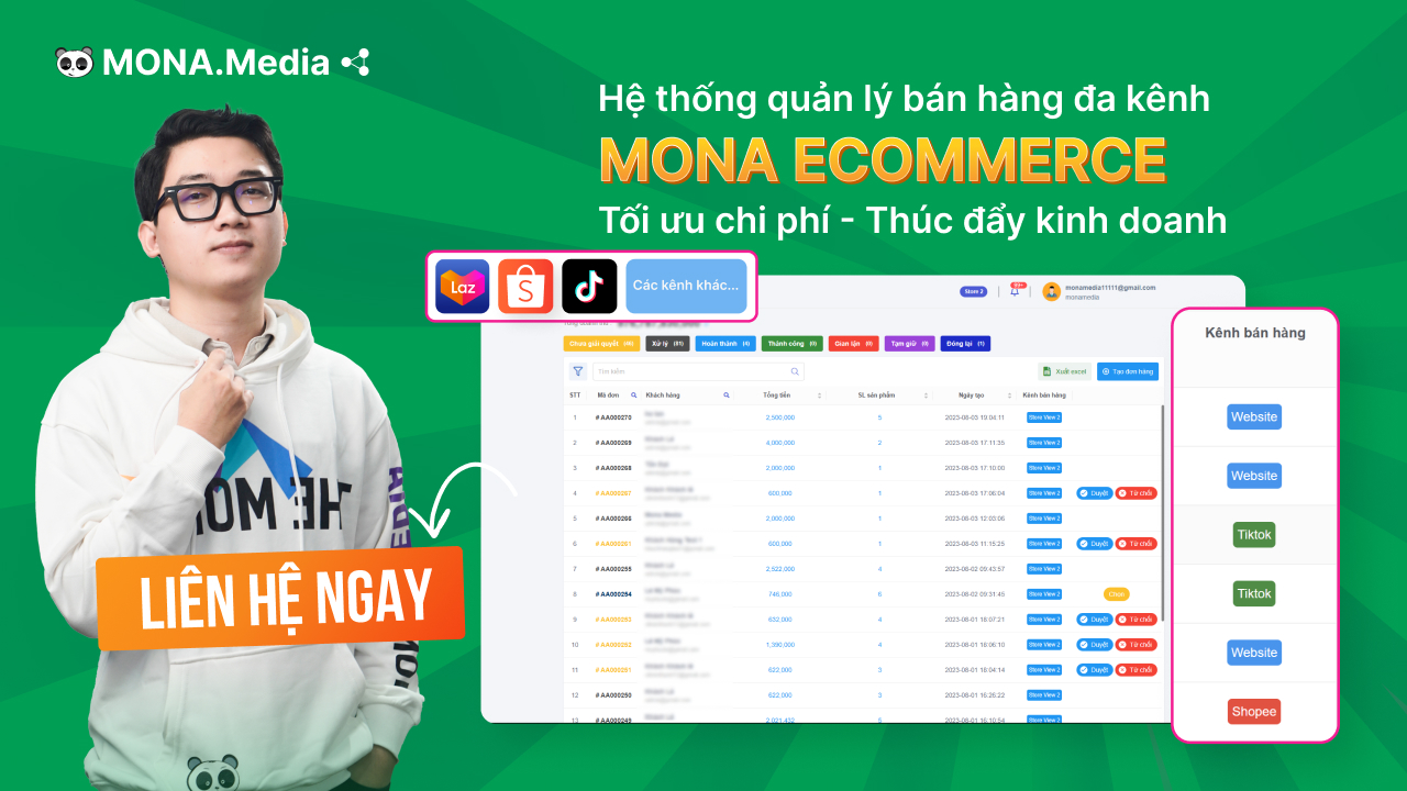 Phần mềm quản lý bán hàng đa kênh MONA Ecommerce