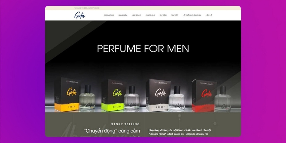 Tăng tính cạnh tranh khi thiết kế web nước hoa